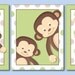 Set of 3 Monkey Pop Monkeys Nursery Decor Art Prints