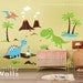 Dino Dinosaurs Land HUGE Set  - Baby Nursery Kids Playroom Vinyl Wall Decal Sticker Decor
