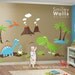 Dino Dinosaurs Land HUGE Set  - Baby Nursery Kids Playroom Vinyl Wall Decal Sticker Decor