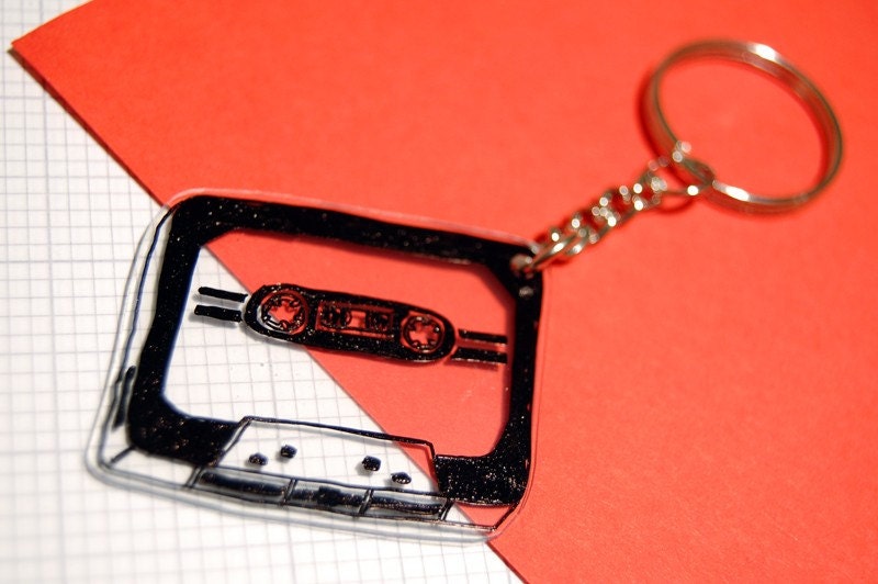 Handmade Cassette Keychain