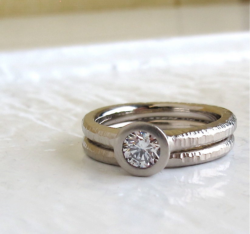 Diamond Pacific Ring wedding set