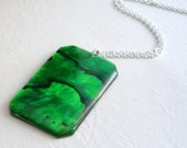 Paua Abalone Shell Necklace, Emerald Green Jewelry, May Birthday