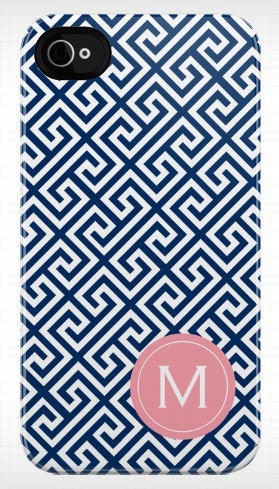 Personalized greek key iphone case