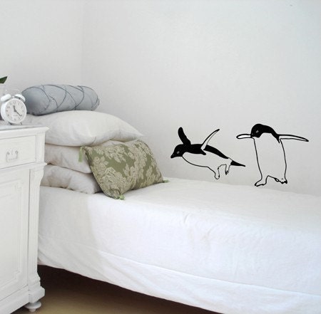 Two Funny Penguins - Wall Decal