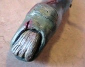 Handmade ZOMBIE FINGER Ornament Halloween Decor Party Favor Gothic Macabre Gag gift