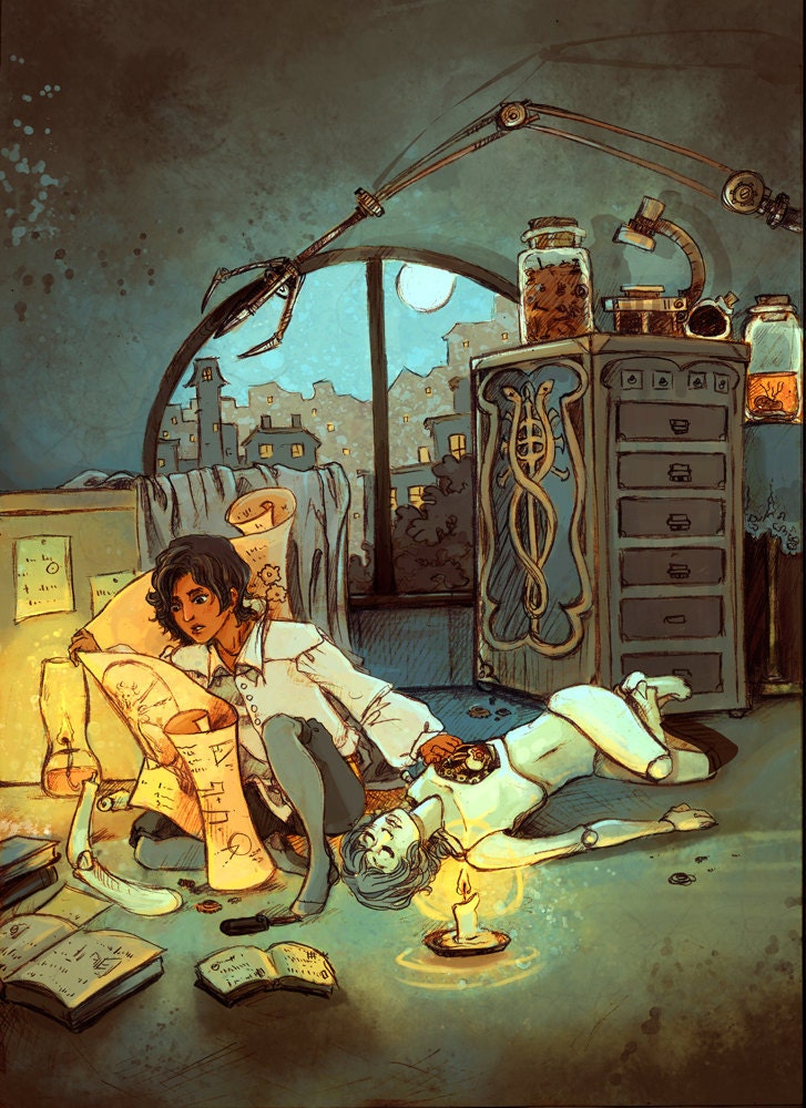 Clockwork Heart 8x10 steampunk illustration