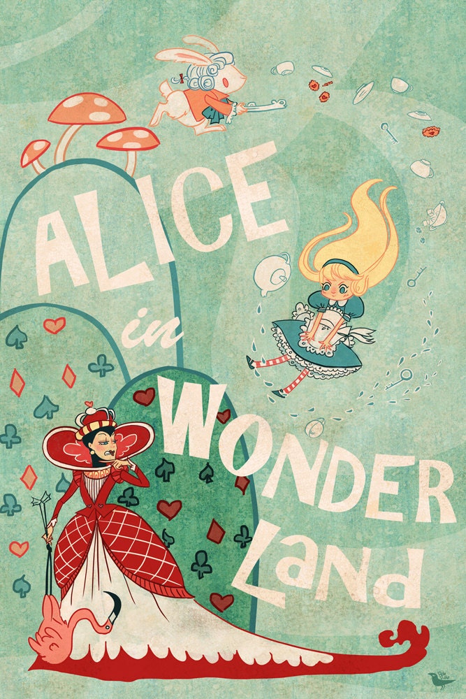 Alice in Wonderland Lit poster 12x18