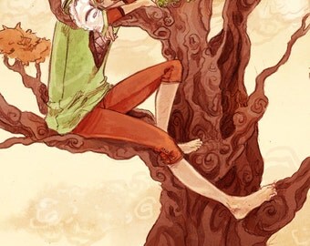 Tree-Climbing at Sunset