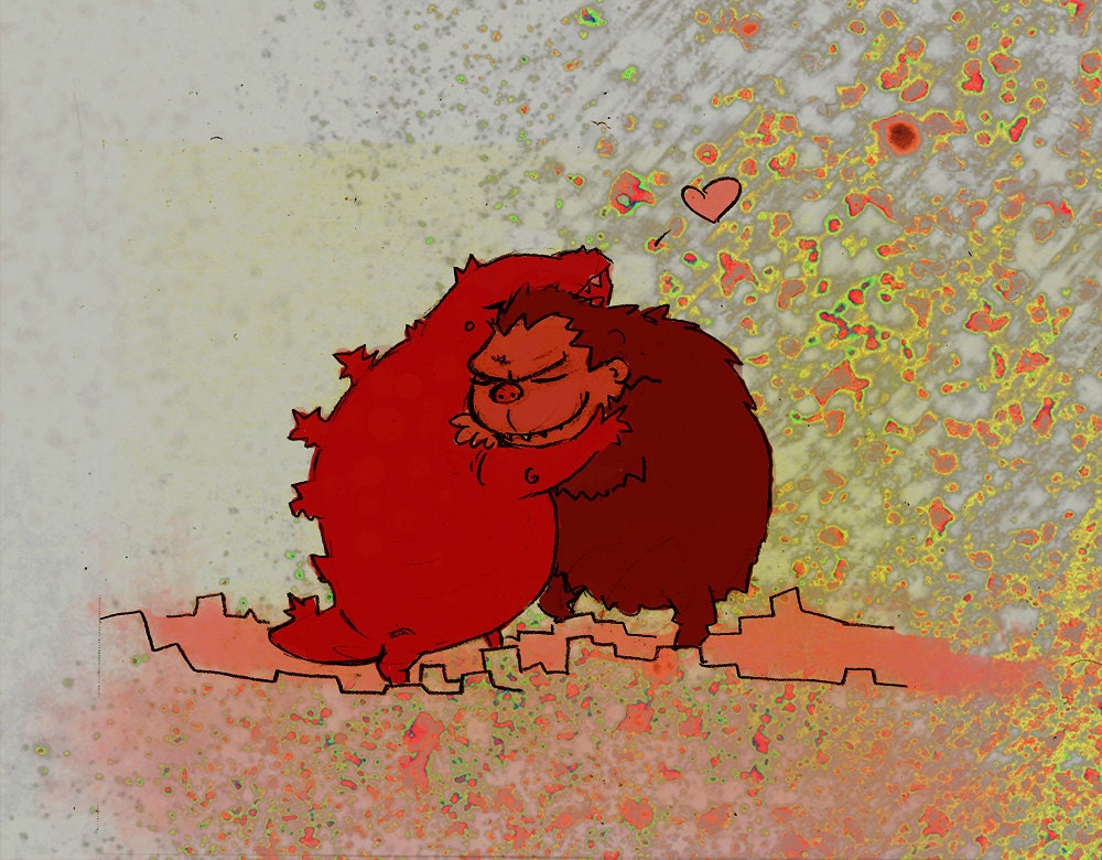 Old Friends Monster print set