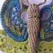 Crochet Brooch Fiber Brooch Irish Crochet Butterfly Pin Olive Chartreuse Green Dark Teal