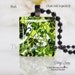 SALE - Recycled Scrabble Tile Pendant - Lime Passion On Black Bail
