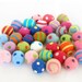 CARNIVAL Wool beads - Home Decor - Bowl - Jewelry -polka dots -Swirl