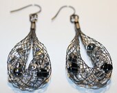 Tisket Tasket Gunmetal Basket Earrings