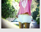 air balloon t-shirt handpainted oversized baggy t-shirt