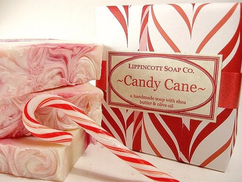 Candy Cane Soap - Cold Process Soap - Handmade Soap Bar