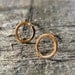 Small hoop stud earrings in 14 karat gold fill