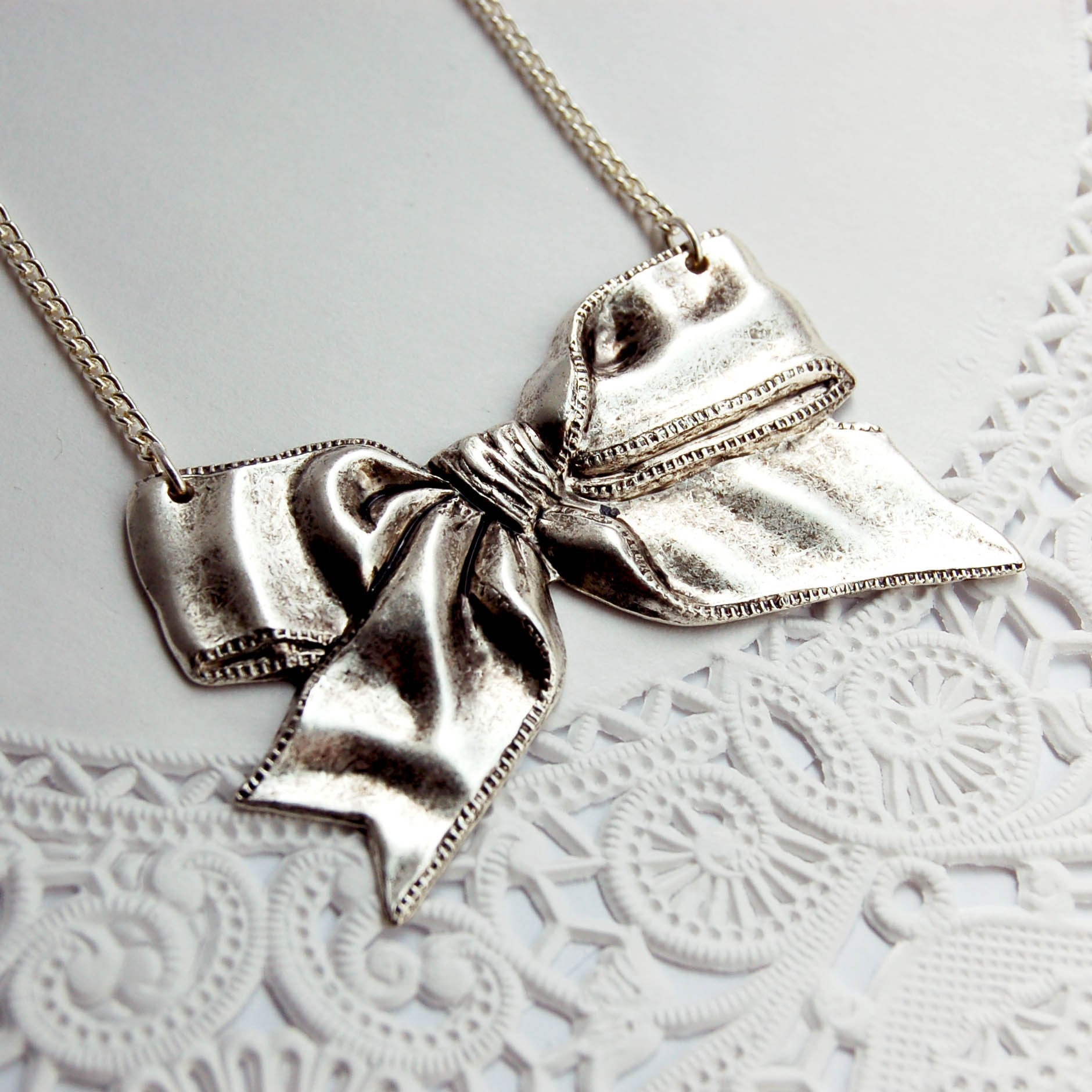 Silver Silk Necklace