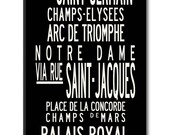 SALE-PARIS, Overstock price-Large 24x60 Gallery-Wrapped Canvas Subway Art