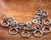 Multi Strand Necklace Choker Chains Hardware Jewelry Industrial Washers
