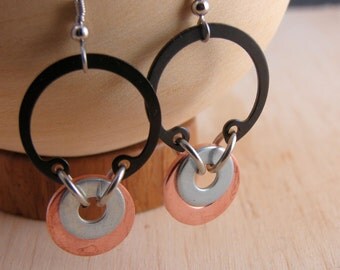Drop Earring Dangle Mixed Metal Chandeliers Hardware Jewelry Industrial Hardware