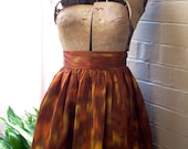 SALE // Enso Skirt, M (short), Chocolate- 50s style swing skirt made from Kimono