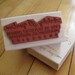 Ingrid Address Stamp (Red Rubber on Wood Block)