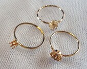 Ring blank- 4mm prong setting - Gold Filled - custom made in your size  14k /20 - One