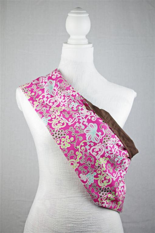 Reversible Chocolate/Floral Earthsling Sling Pouch Baby Carrier - Cotton - Medium