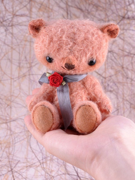 Tutty, a OOAK Jointed Mohair Anime Bear.