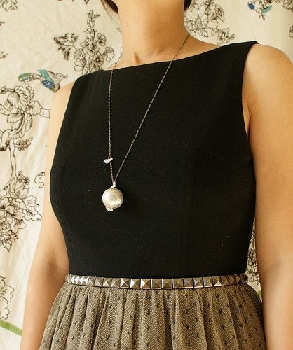 Vintage Globe Necklace, Earth and dove necklace, Peace Necklace, Vintage globe pendant, World Peace necklace