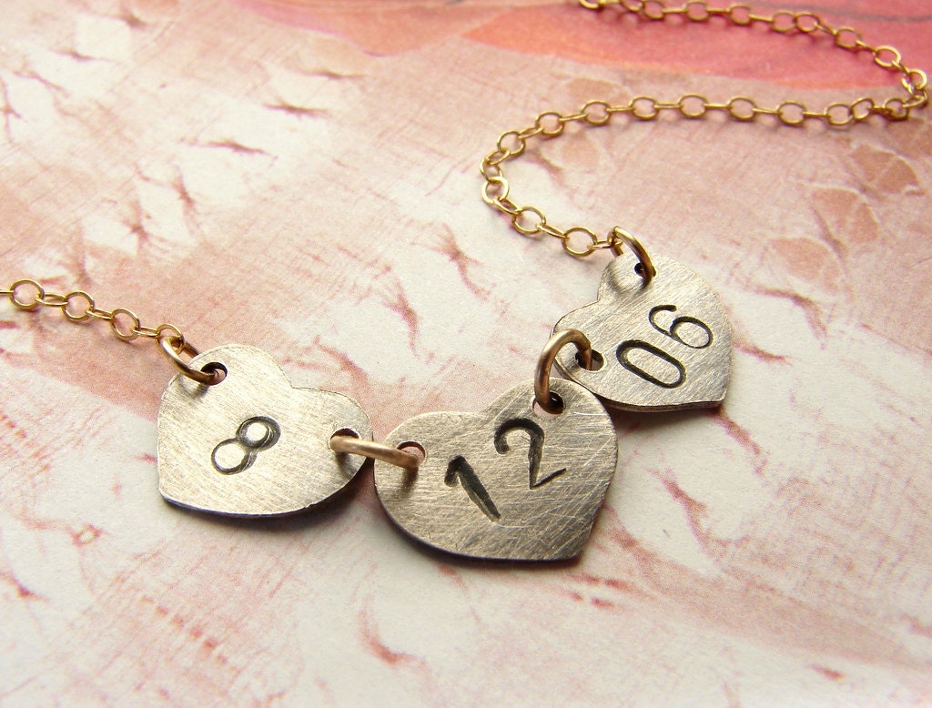 Personalized date necklace, custom graduation date, baby birth date new mom heart necklace, anniversary date