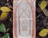FREE SHIPPING Lord of the Rings The Hobbit - The Old Forest - Handmade Stamp on Vintage Book Page from Fellowship of the Ring - Tolkien