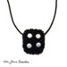 BEADED DICE bead black/ white Inchie art slide pendant