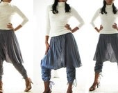 Helen Pants...Blue/ Gray mix silk (S-L)