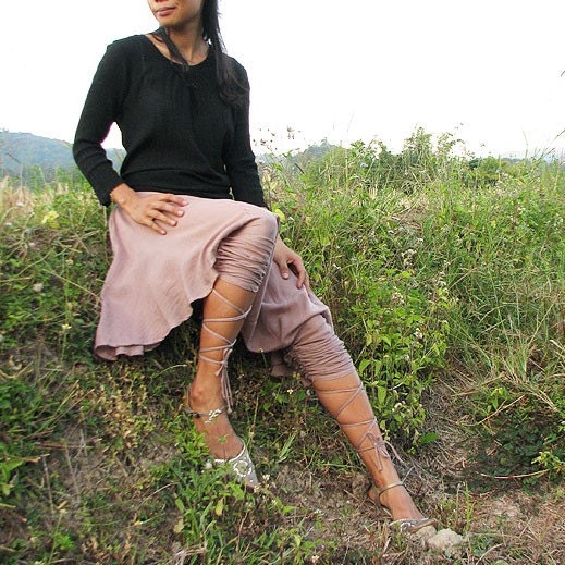Helen Pants...Nude mix silk (S-L)