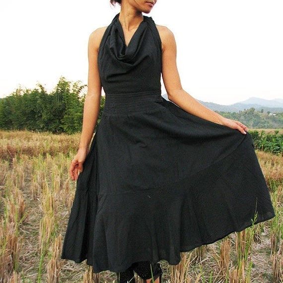 If I could maxi dress...Black..1 dress 10 ways to wear, M,L,XL,XXL