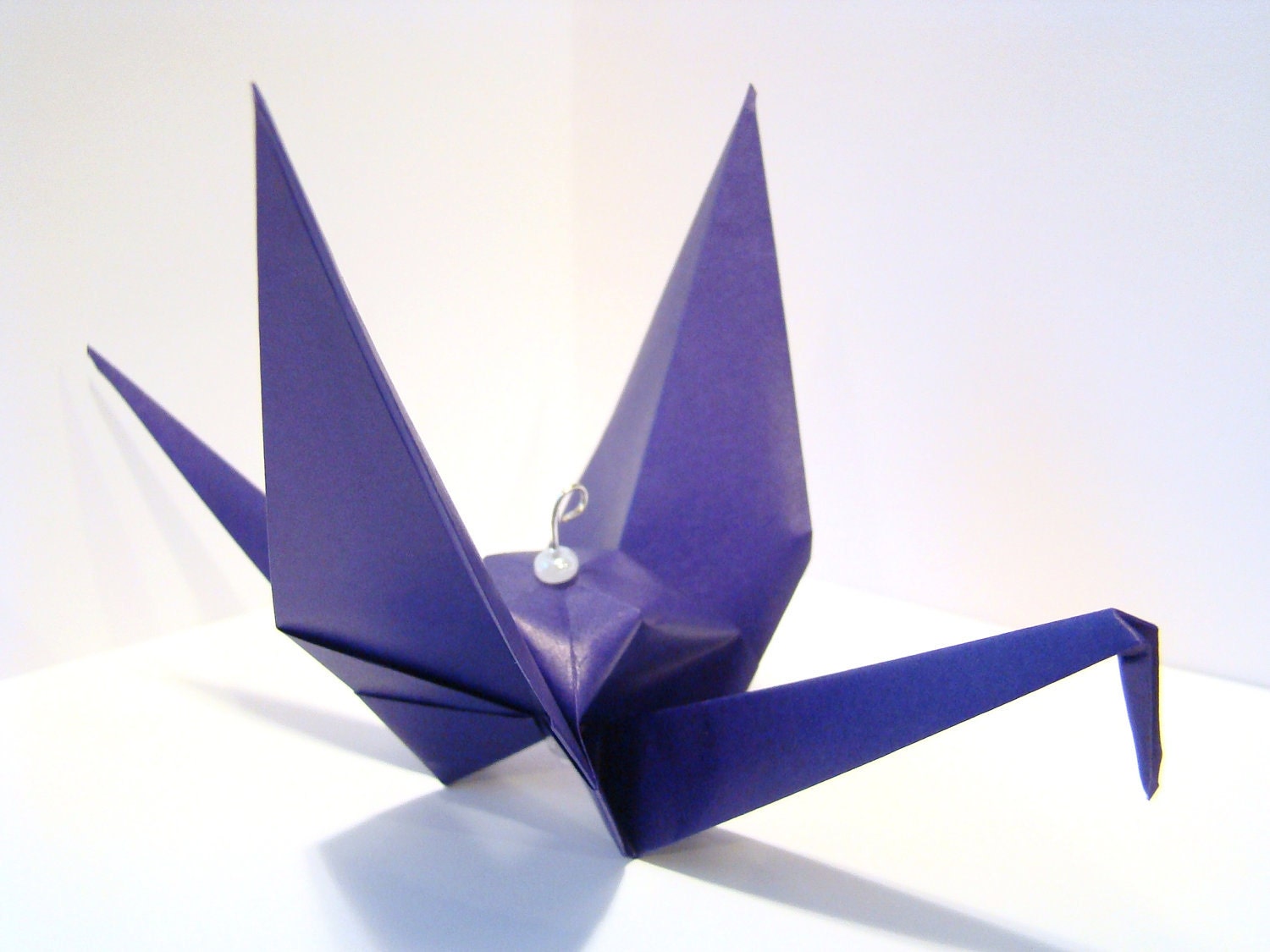 Origami Crane Ornament - Solid Color Crane - Single Ornament