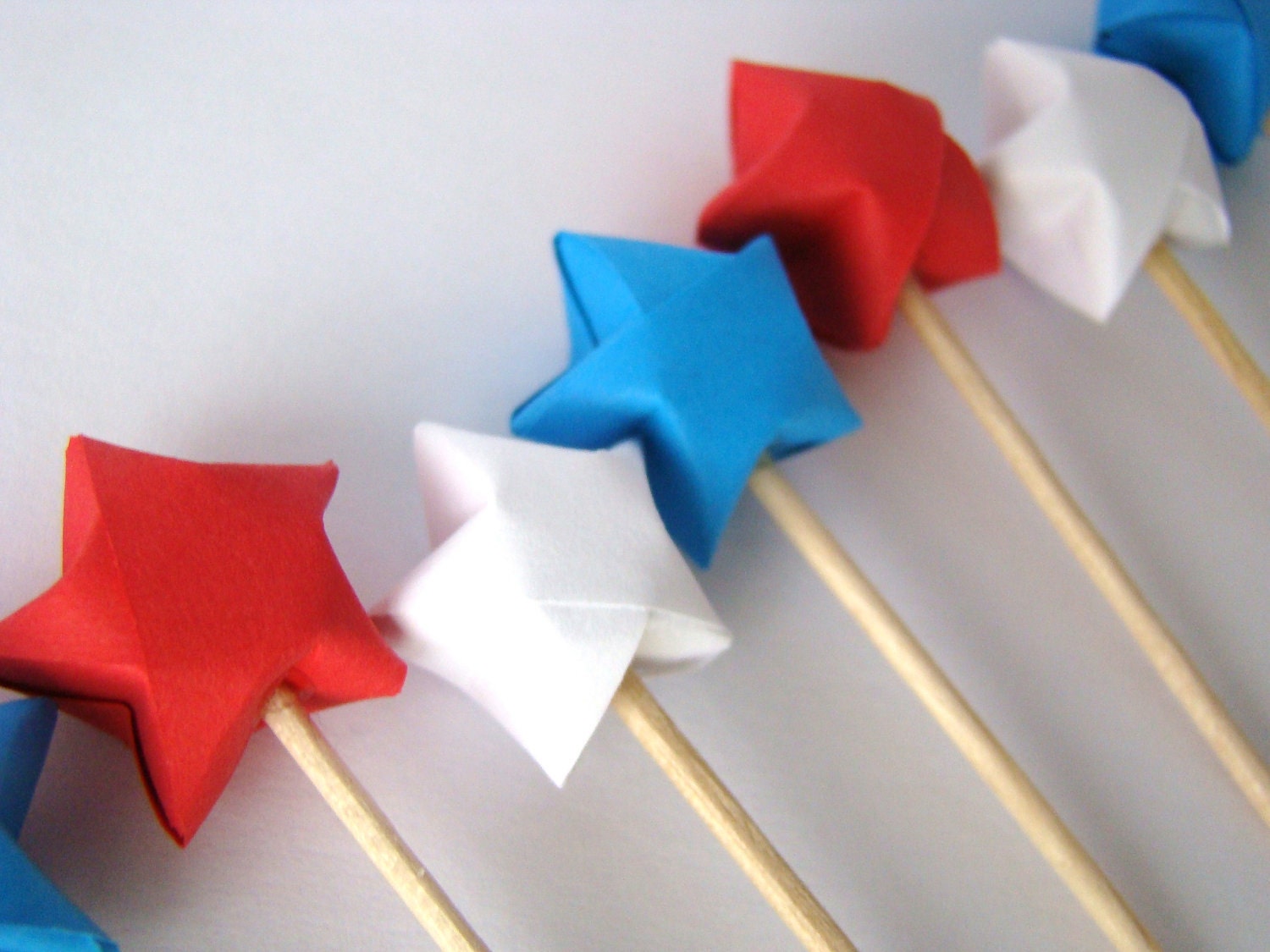 Patriotic Party Picks - Set of 30 in Red, White, and Blue