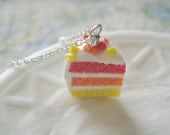 Aloha Cake Necklace Miniature Food