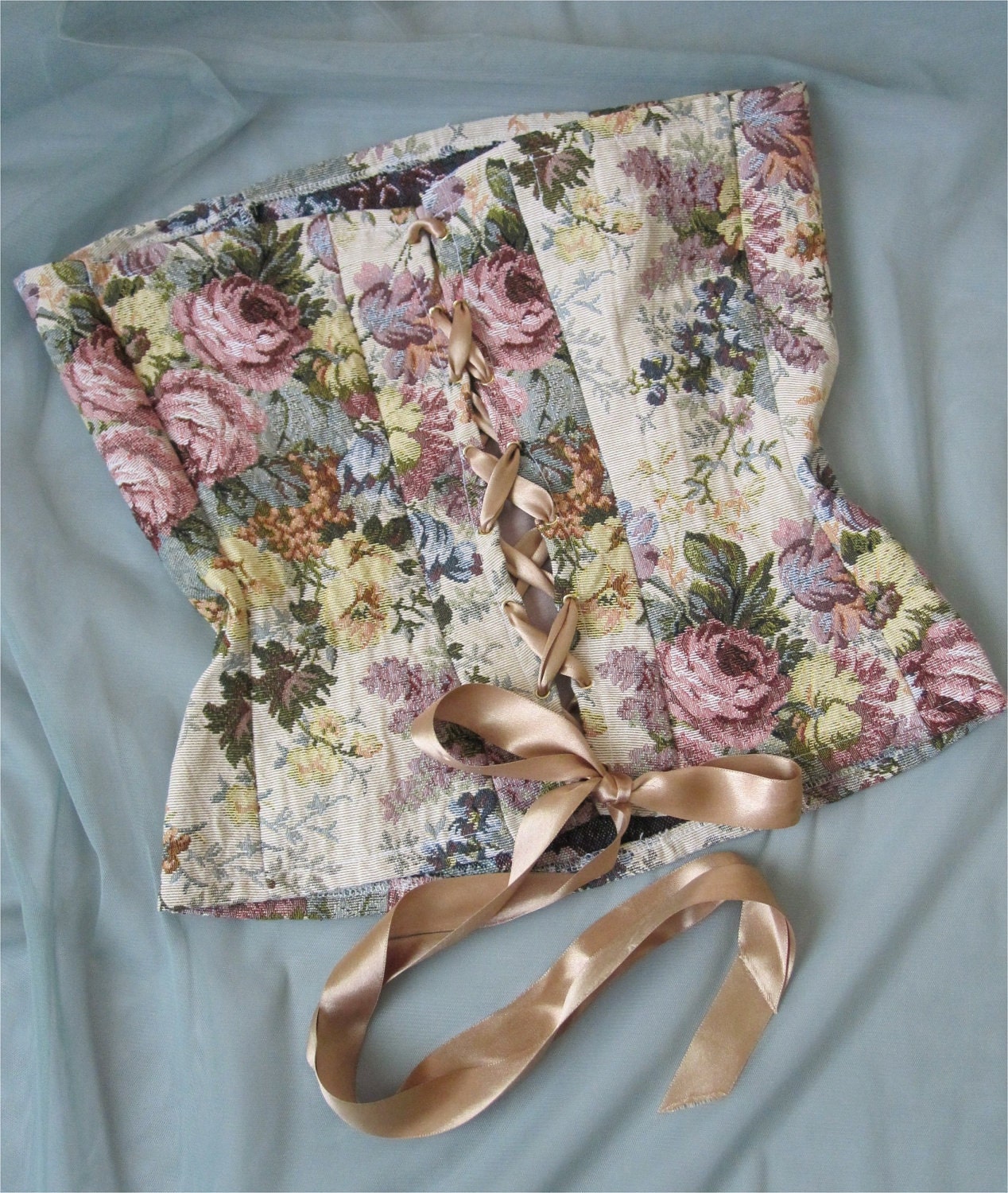 My First - OOAK Floral Corset