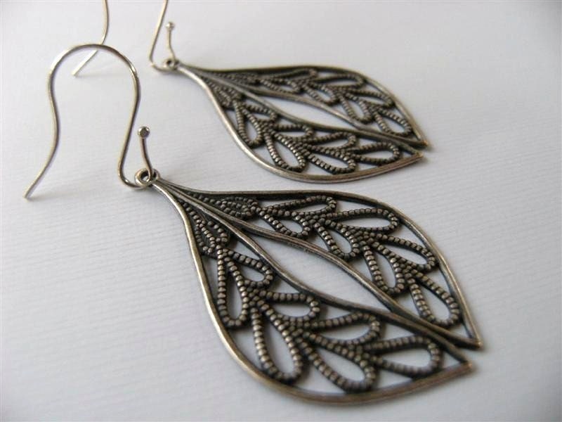 Earrings Silver Moroccan Drops on Sterling