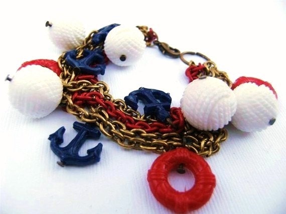 Handmade Vintage Nautical Bauble Bracelet