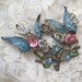 Sweet Vintage Enamel Bird Pin P1527