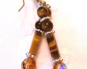 Mocha Coffee Tiger Eye Dangles