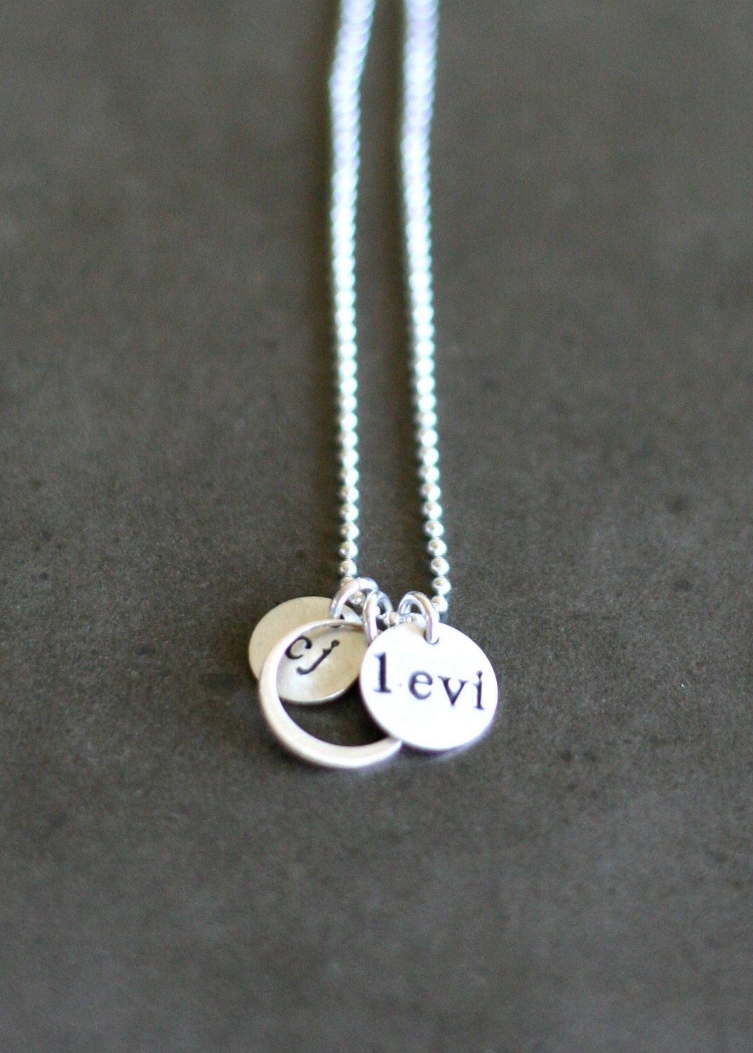 Modern Mommy Hand Stamped Mother's Necklace