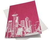 Seattle -- Blank Raspberry Card