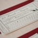Vintage Ticket Wedding Invitation - Punch Card, Vintage Train Ticket, Travel Wedding Invitation-