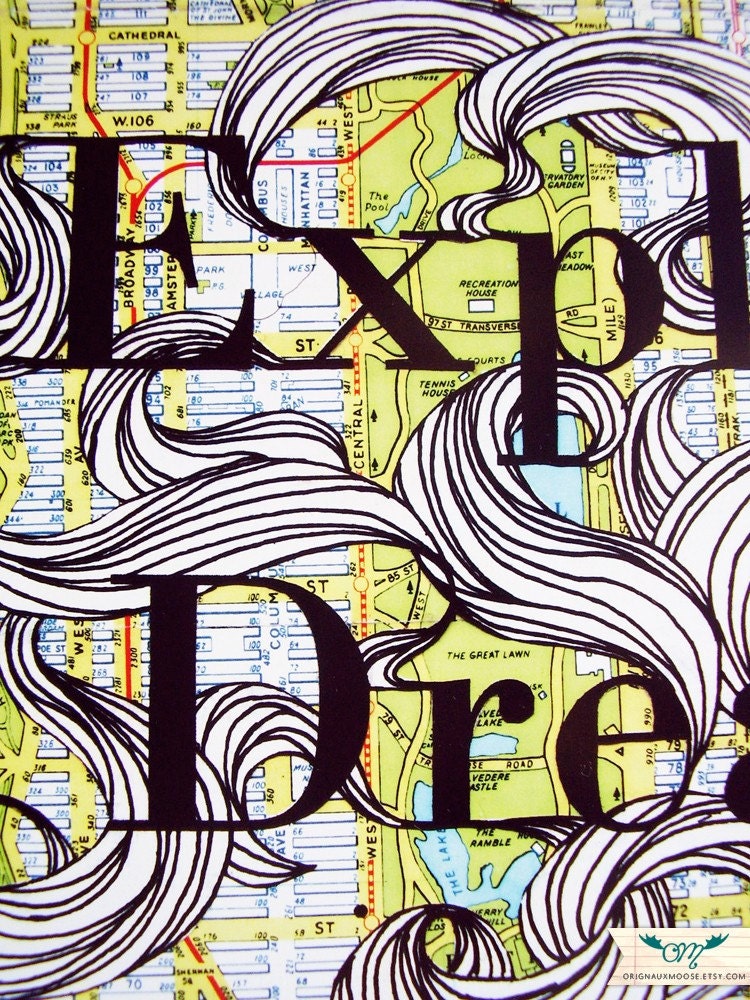 Explore Dream Discover Map - 11x17 Poster