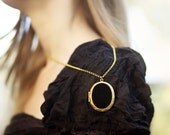 Locket Black Velvet -  Valentine Locket - Luxe Gold Brass - Gothic, Victorian - Keepsake, Heirloom, Wedding - Gift Box