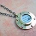 Porthole Pendant Nautical Necklace Brass Cruise Ship Unisex Gift Under 50